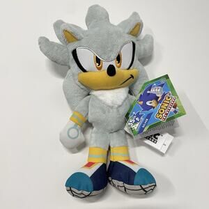 Sonic The Hedgehog 35th Anniversary Wave 14 9” SILVER Plush by Jakks Pacific